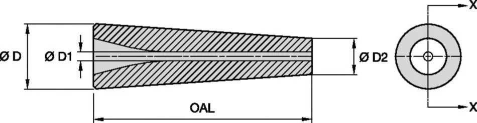 Close-range spot blasting Kennametal C1 Series Blast Nozzles - Straight Bore - Aluminum Oxide - Ceramic [2940320]
