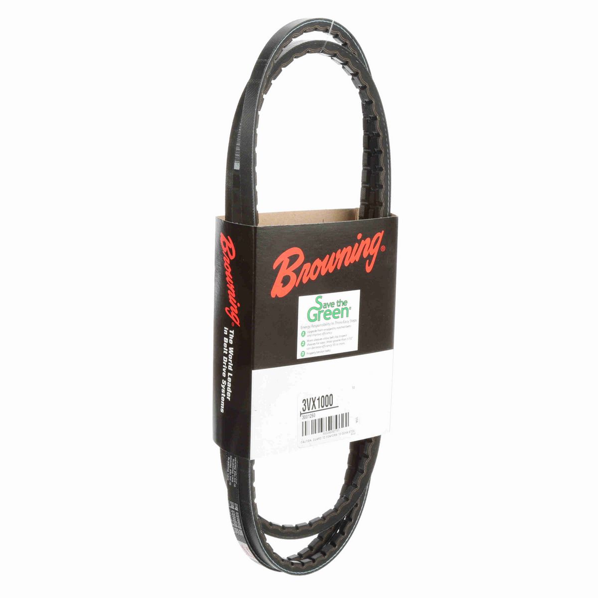 Browning EPDM Notched Belt 98% Efficient - 3VX1000
