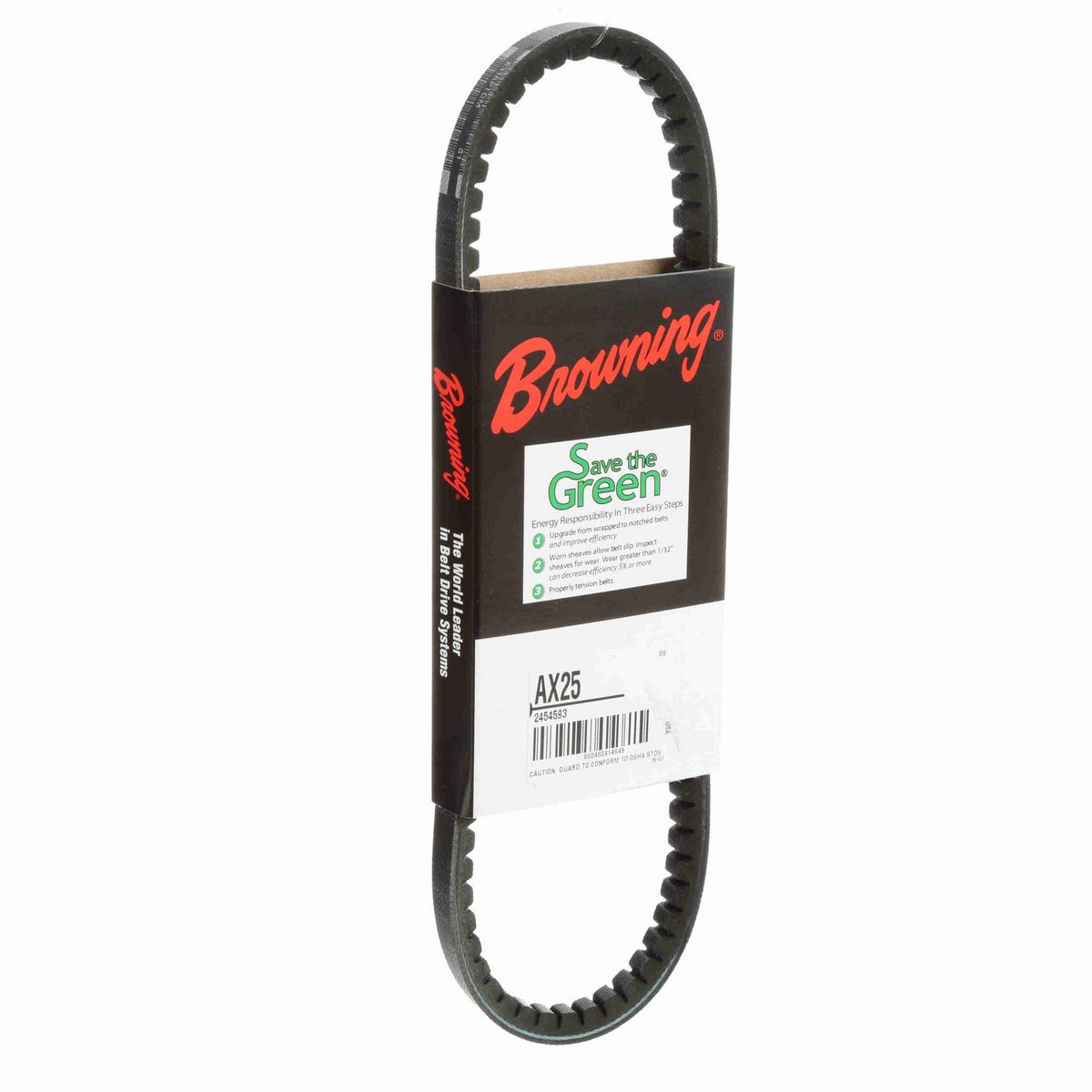 Browning EPDM Notched Belt 98% Efficient - AX25