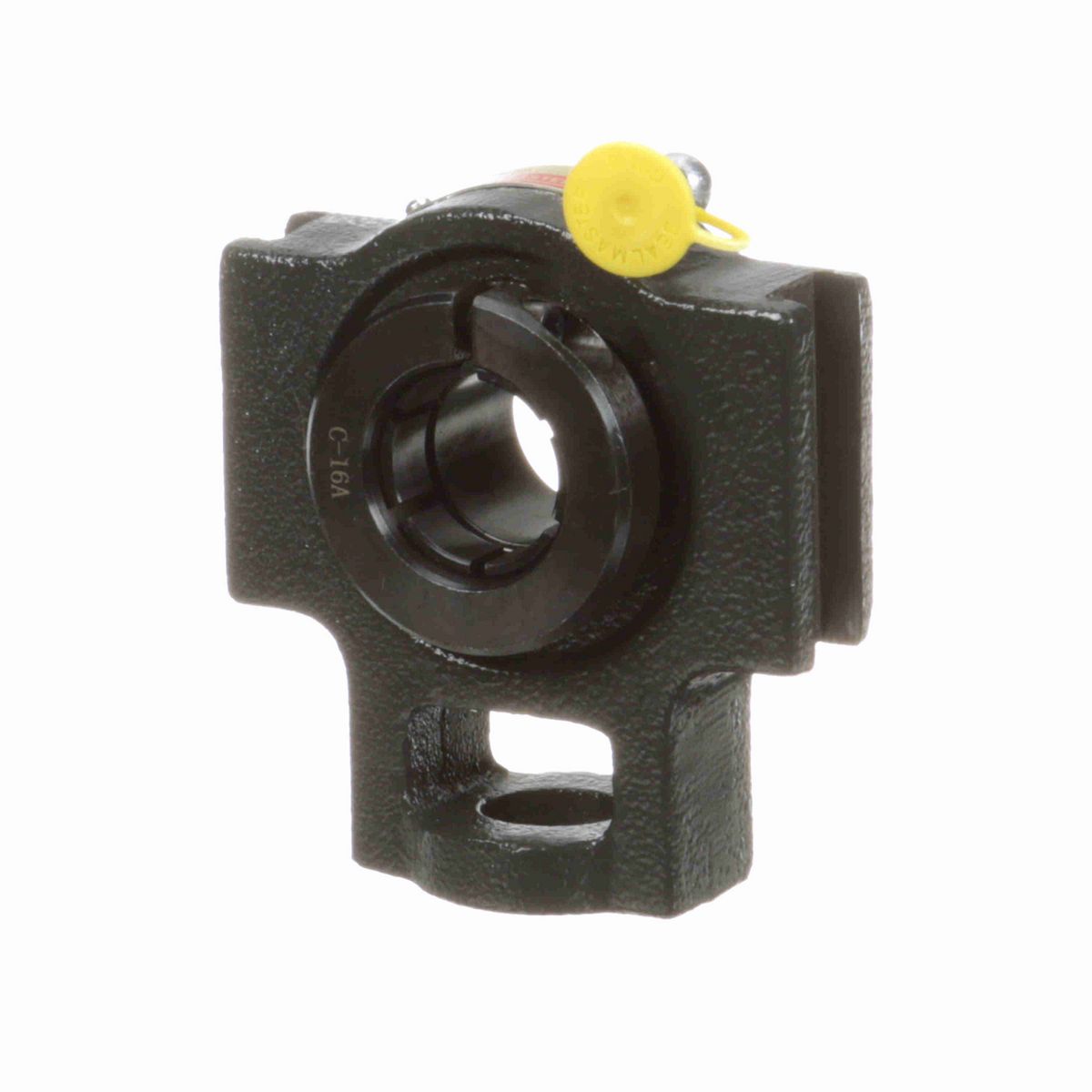 Sealmaster Mounted Cast Iron Wide Slot Take Up Ball Bearing - 52100 Bearing Steel, Black Oxided - Concentric Lock - ST-16T
