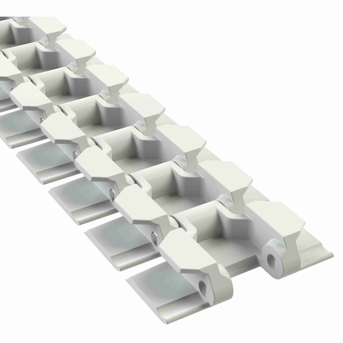 Rexnord 880TAB Side-flexing Solid Top, Material: Chemical Resistant (White), Width: 3.25in, Pitch: 1.5in - 81413571