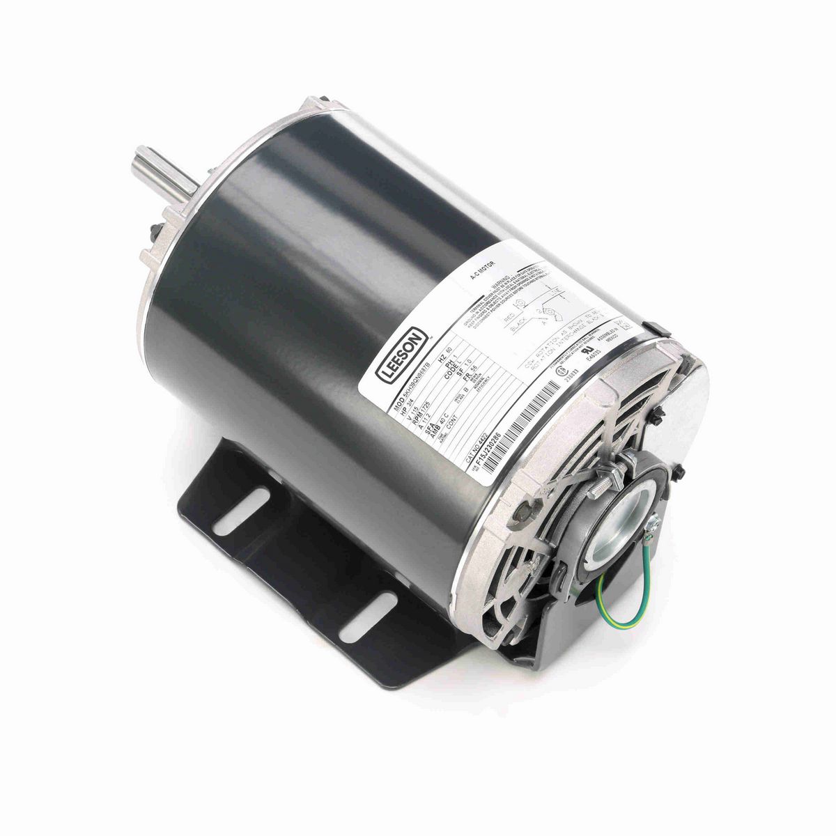 LEESON General Purpose Motor, 0.75 HP, 1 Ph, 60 Hz, 115 V, 1800 RPM, 56 Frame, DP - 4422
