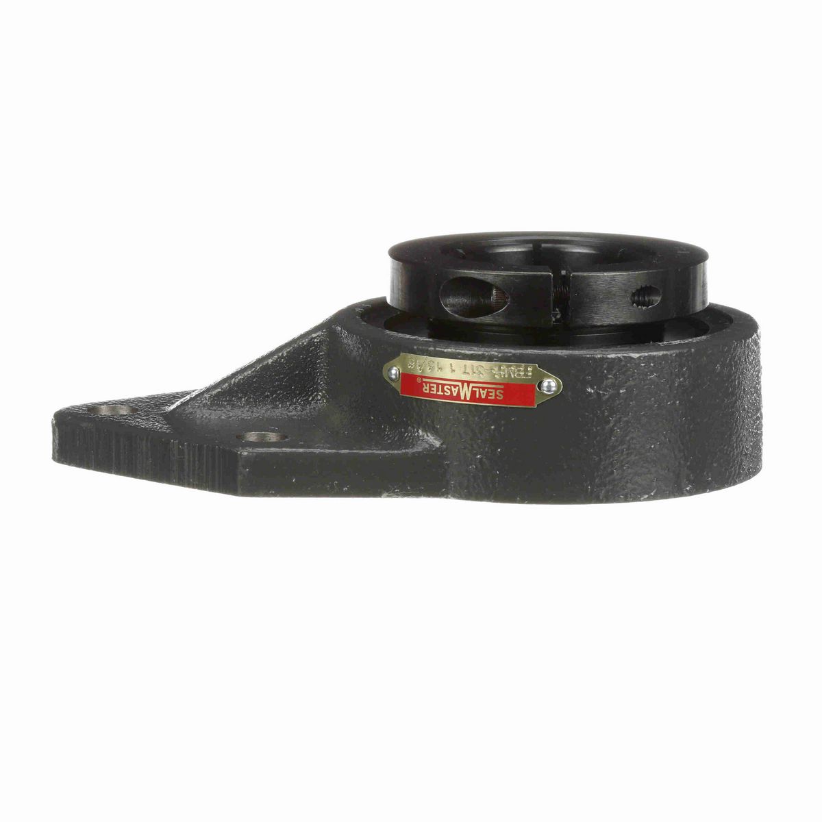 Sealmaster Mounted Cast Iron Three Bolt Flange Bracket Ball Bearing - 52100 Bearing Steel, Black Oxided - Concentric Lock - FBMH-31T