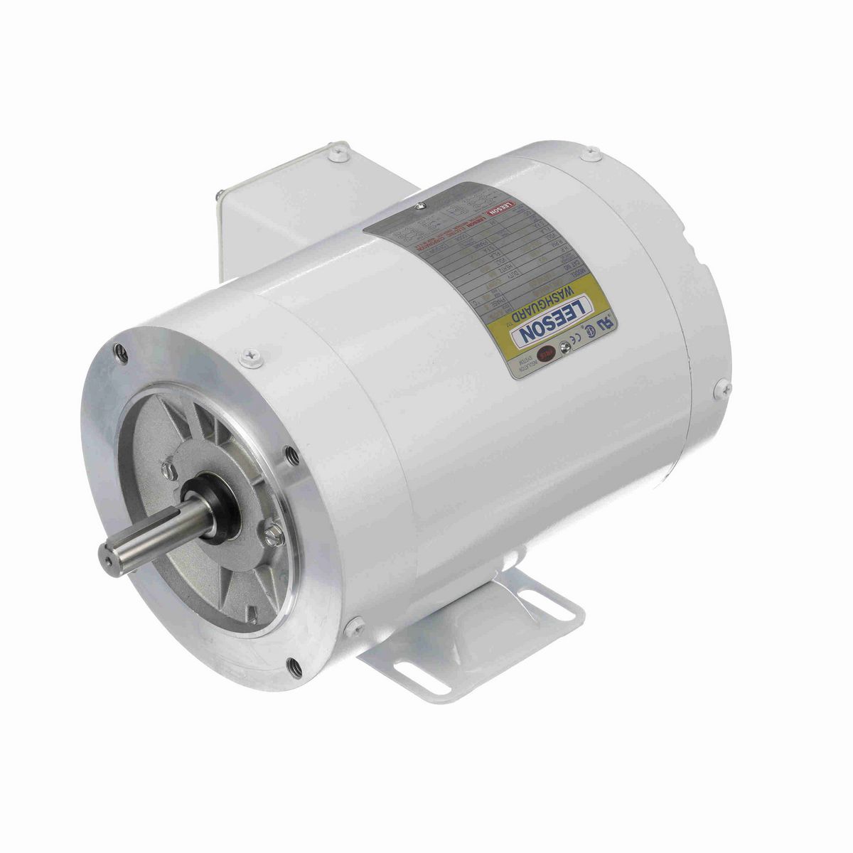 LEESON White Duck™ General Purpose Motor, 0.50 HP, 3 Ph, 60 Hz, 230/460 V, 1200 RPM, 56C Frame, TENV - 115743.00
