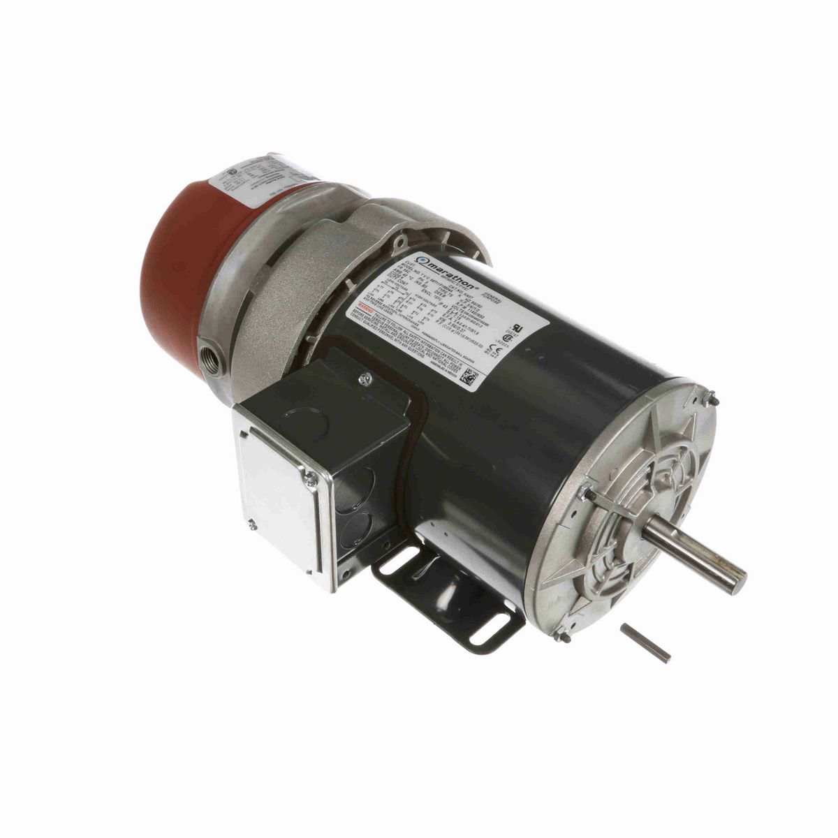 LEESON Brake Motor, 0.75 & 0.50 HP, 3 Ph, 60 & 50 Hz, 208-230/460 & 190/380 V, 1200 & 1000 RPM, 56 Frame, TEFC - K437