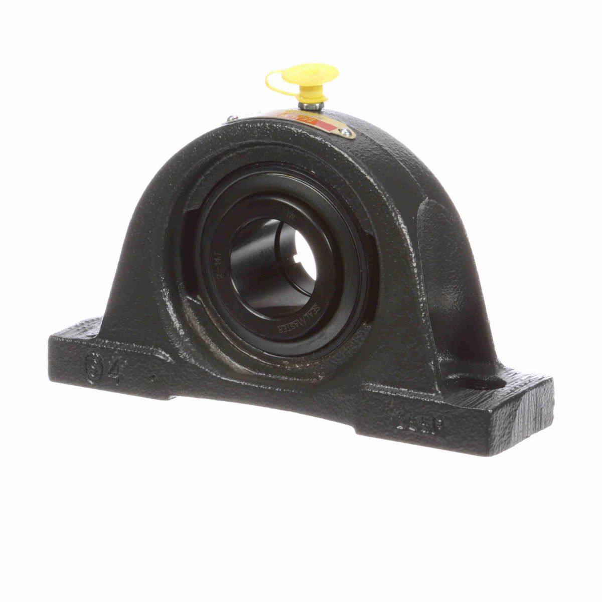 Sealmaster Mounted Cast Iron Two Bolt Pillow Block Ball Bearing - 52100 Bearing Steel, Black Oxided - Concentric Lock - NP-20T