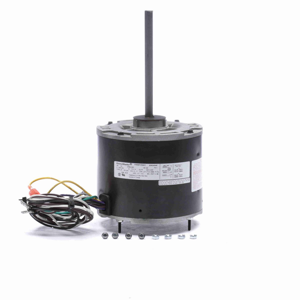 Century PRO-E SERIES® Condenser Fan Motor, 1/4 HP, 1 Ph, 60 Hz, 208-230 V, 825 RPM, 1 Speed, 48 Frame, ENCLOSED - EM3404F