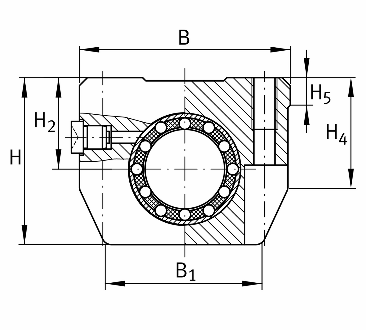 Узел с шарикоподшипником для линейного перемещения INA KGHK25-B-PP-AS