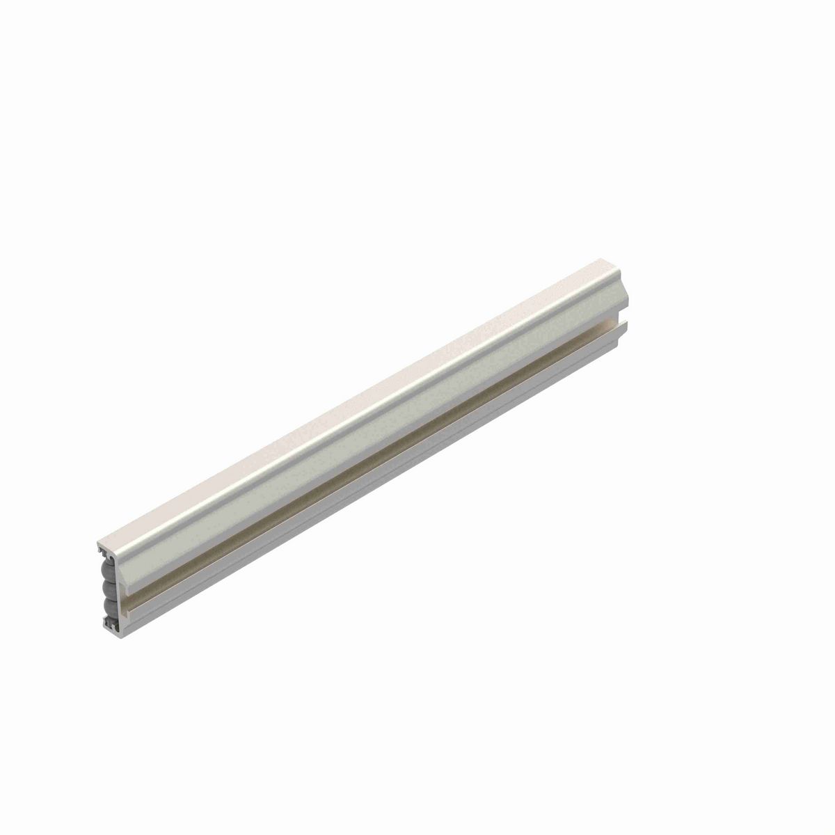 System Plast Speedrail: 0.86"W X 1.9"H X 84"L Gray Aluminum - VG-687H-1.4-07