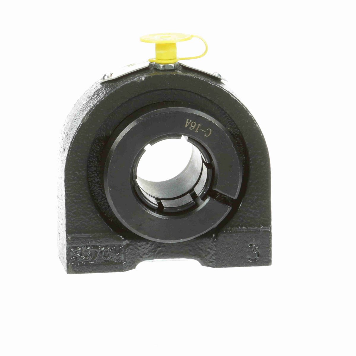 Sealmaster Mounted Cast Iron Tapped Base Pillow Block Ball Bearing - 52100 Bearing Steel, Black Oxided - Concentric Lock - TB-16TC