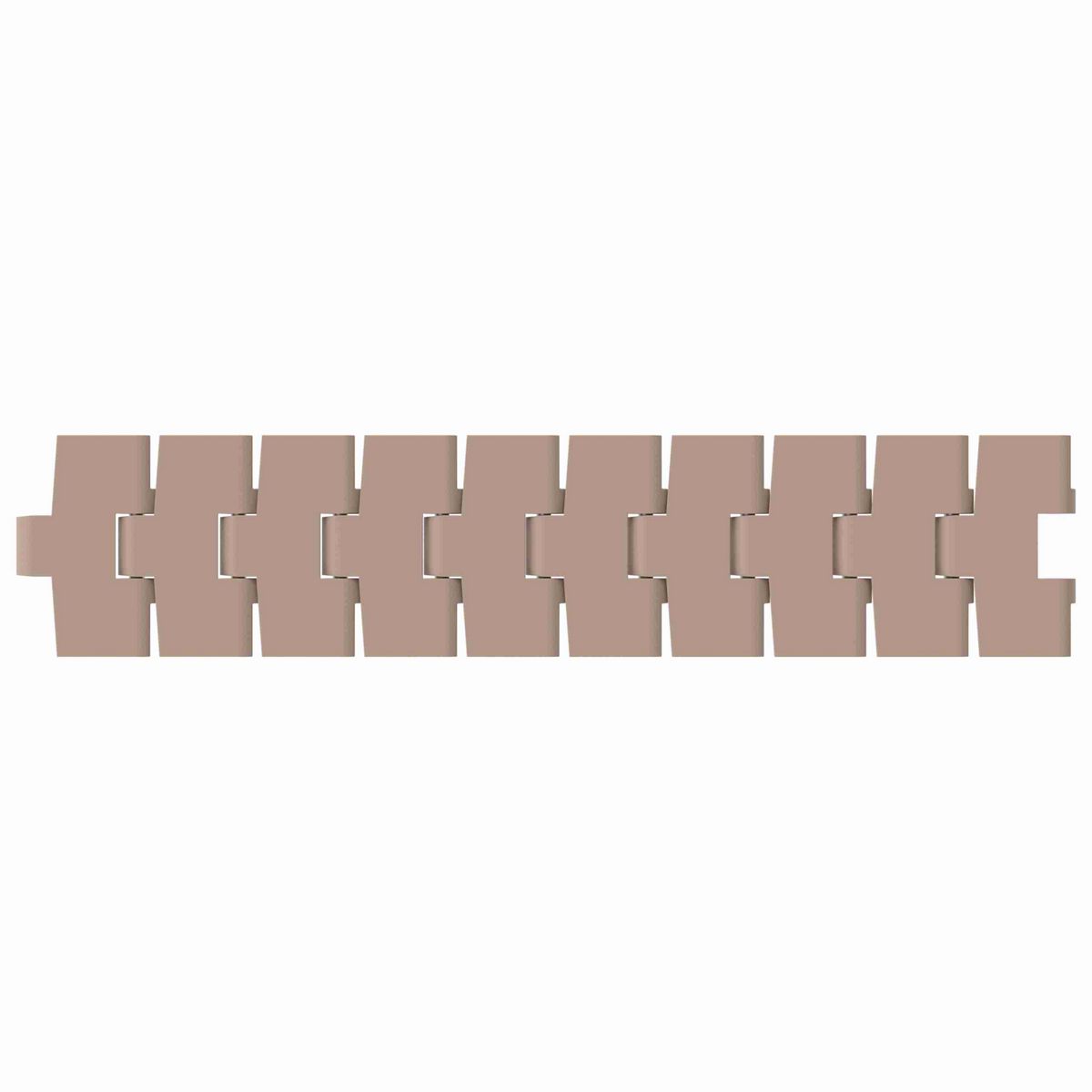 Rexnord 880TAB Side-flexing Solid Top, Material: Tan Low Friction, Width: 3.25in, Pitch: 1.5in - LF880TK3-1/4