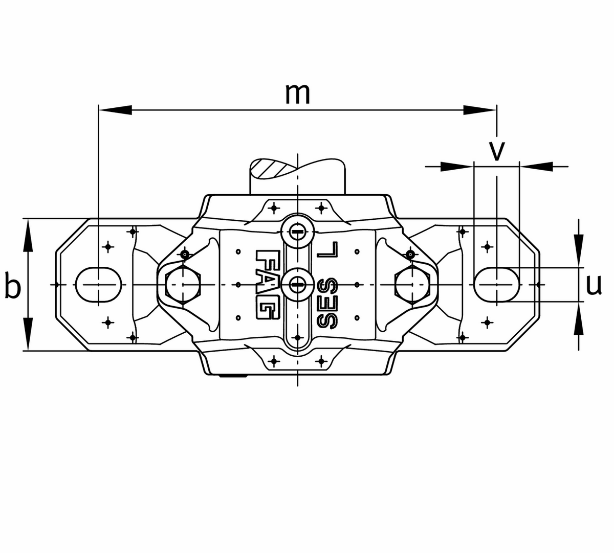 Стационарный корпус FAG SES206-305-L
