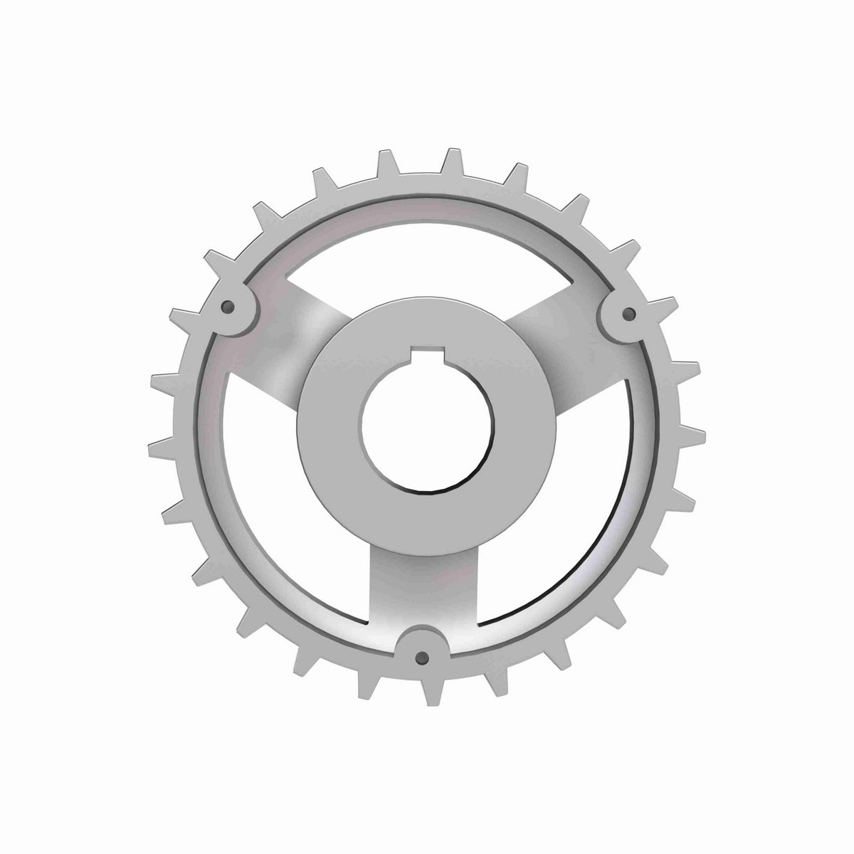 Rexnord 820 Series Solid One Piece Cast Iron Sprocket with 25 Teeth and a 1-1/4in Round Shaft-Ready Bore with Keyway & Setscrew - 401-162-13