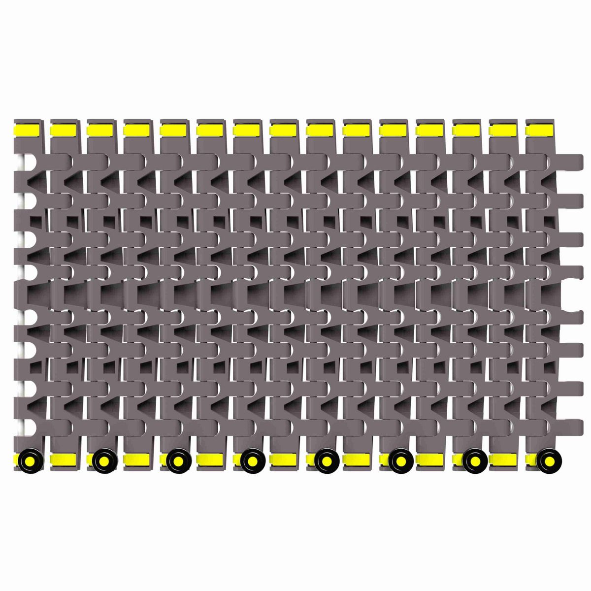 Rexnord 7956B Side-flexing Flush Grid, Material: Brown High Performance, Width: 12in, Pitch: 1.25in - 81450681