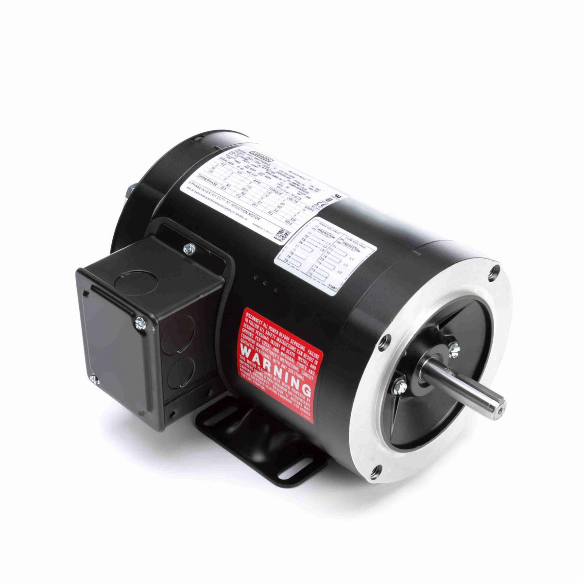 LEESON Speed Ratio Motor, 0.50 HP, 3 Ph, 60 Hz, 230/460 V, 1800 RPM, 56C Frame, TENV - Y534