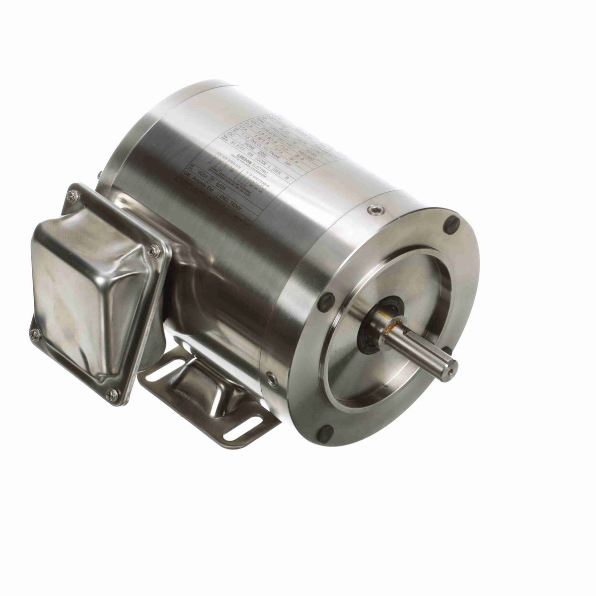 LEESON SST Duck™ General Purpose Motor, 0.50 & 0.33 HP, 3 Ph, 60 & 50 Hz, 230/460 & 190/380 V, 1800 & 1500 RPM, 56C Frame, TENV - 191204.00