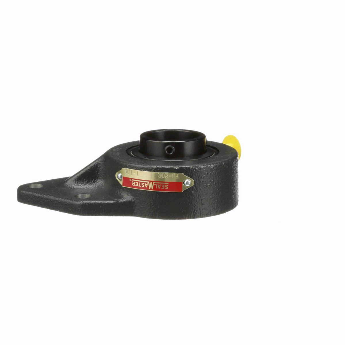 Sealmaster Mounted Cast Iron Three Bolt Flange Bracket Ball Bearing - 52100 Bearing Steel, Black Oxided - Setscrew Lock - FB-20R