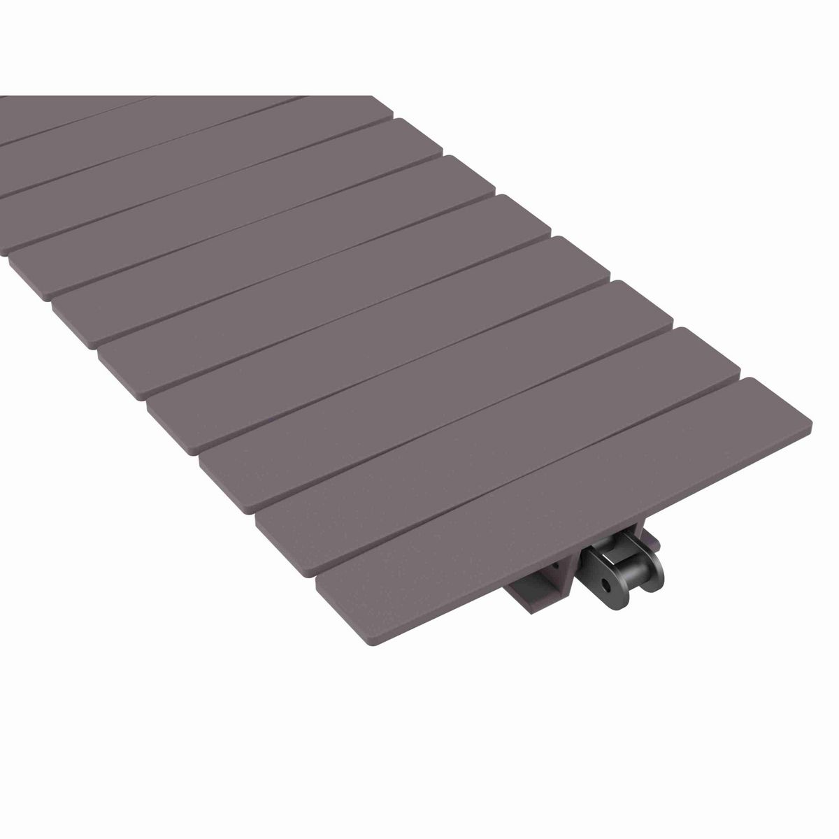 Rexnord 1873TAB Side-flexing Solid Top, Material: Brown High Performance, Width: 7.5in, Pitch: 1.5in - 81426344