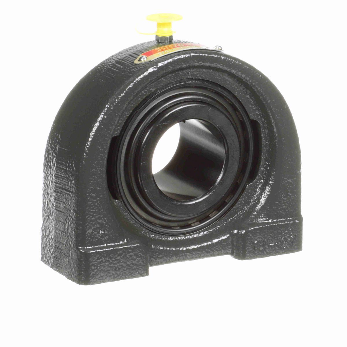 Sealmaster Mounted Cast Iron Tapped Base Pillow Block Ball Bearing - 52100 Bearing Steel, Black Oxided - Setscrew Lock - TB-26C