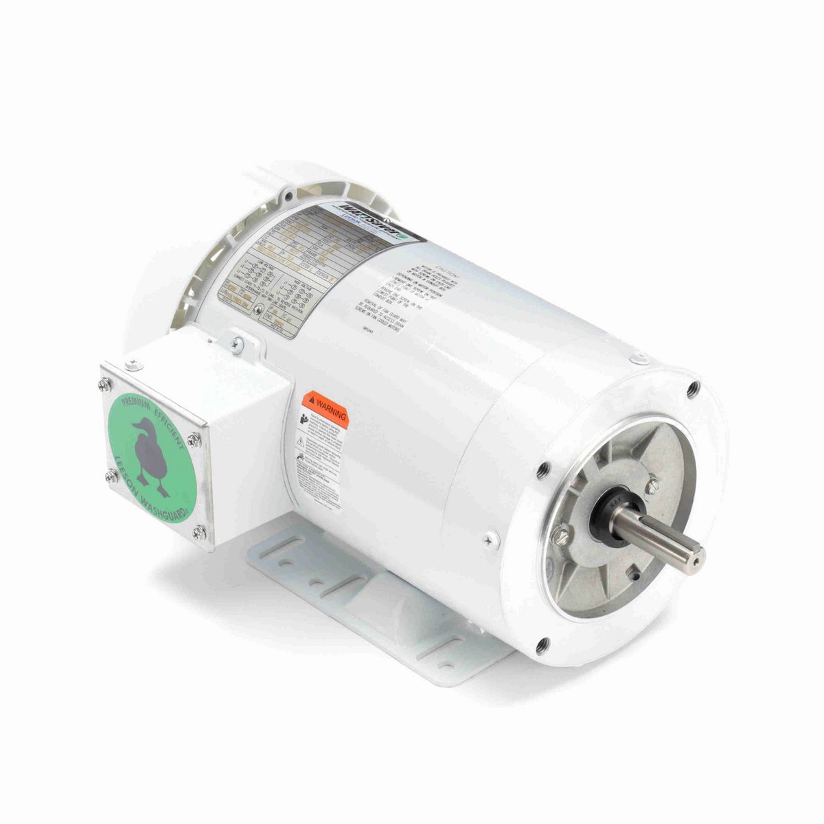 LEESON White Duck™ General Purpose Motor, 2 HP, 3 Ph, 60 Hz, 230/460 V, 1800 RPM, 56C Frame, TEFC - 119483.00