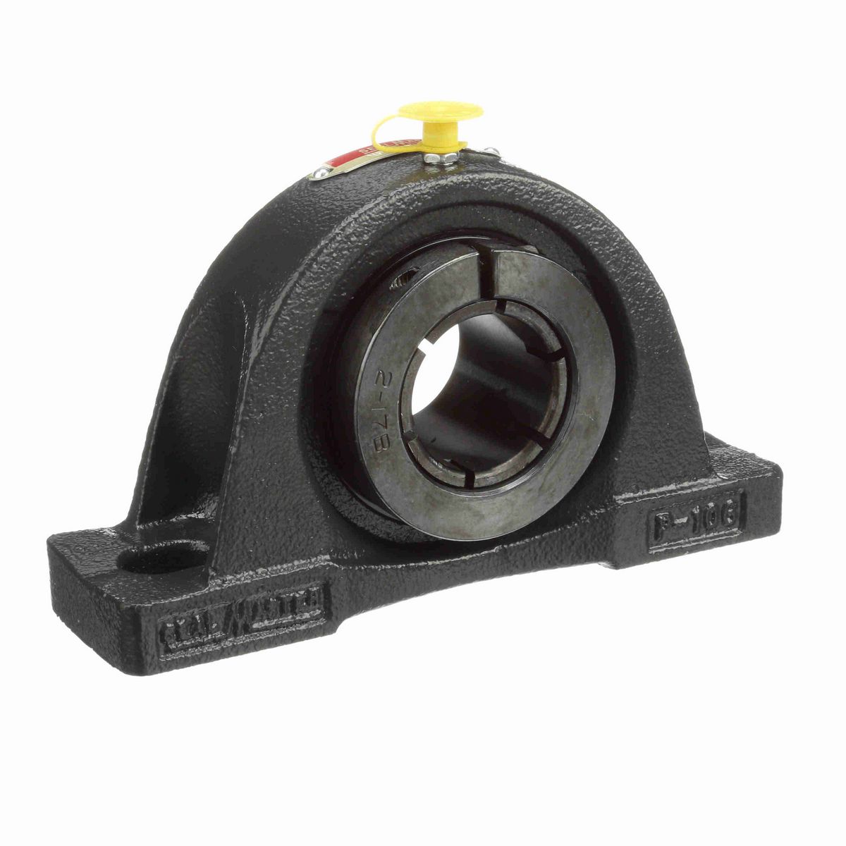 Sealmaster Mounted Cast Iron Two Bolt Pillow Block Ball Bearing - 52100 Bearing Steel, Black Oxided - Concentric Lock - High Temperature - NP-24T HT
