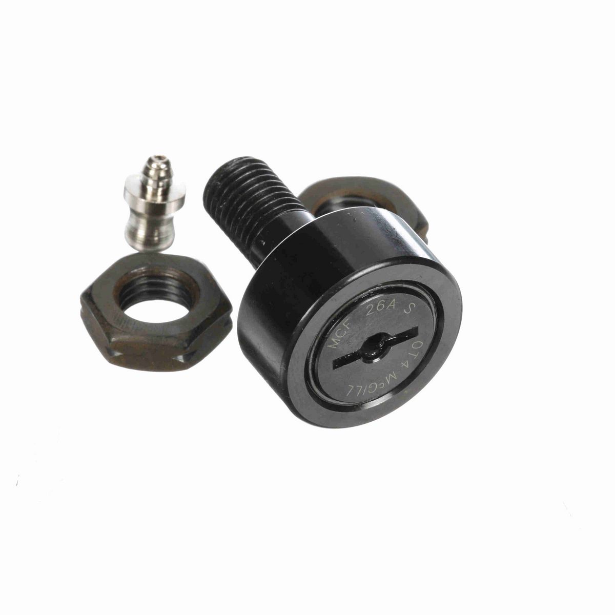 Опорный ролик с цапфой McGill CAMROL MCF 26A S, бочкообразный, с уплотнением, со шлицем под отвёртку, метрический