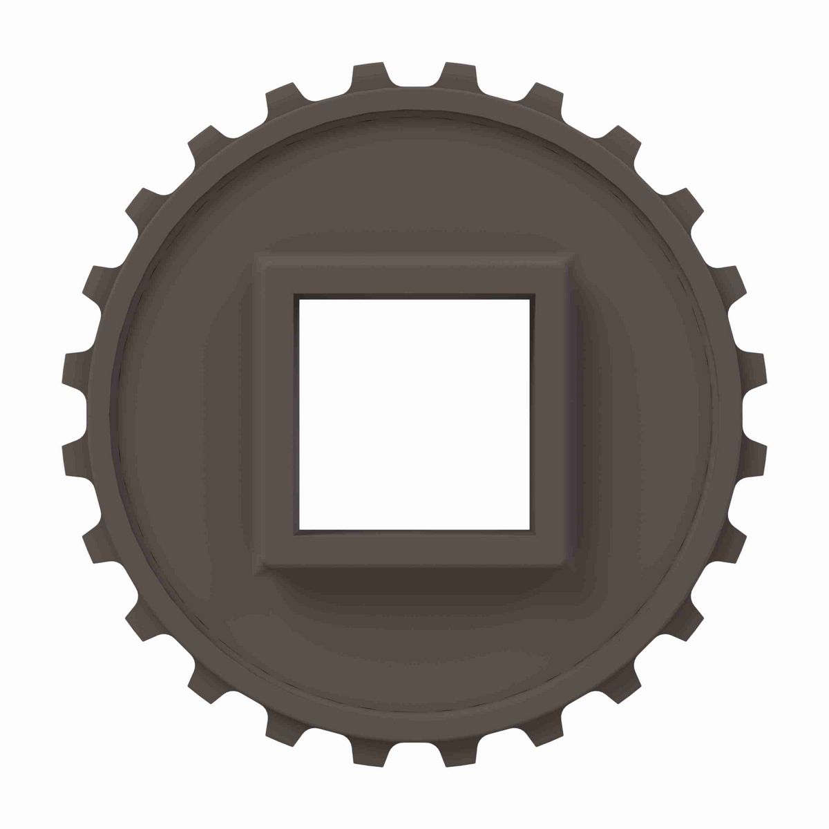 Rexnord 5930 Series Solid One Piece Molded Acetal Sprocket with 24 Teeth and a 50mm Square Bore - 114-697-13