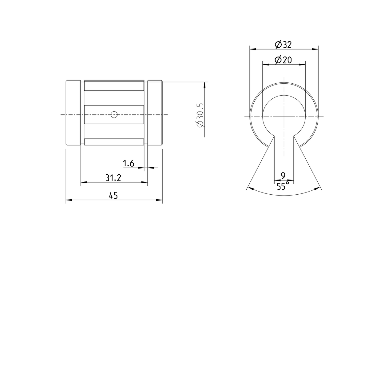 Суперлинейная втулка Bosch Rexroth KBA-O-20-VD [R067122045]