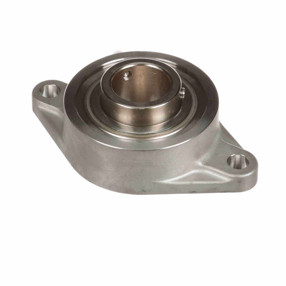 Sealmaster Mounted Stainless Steel Two Bolt Flange Ball Bearing - 52100 Bearing Steel, Phosphorus Nickel Coated - Setscrew Lock - Corrosion Resistant - CRFTS-PN24