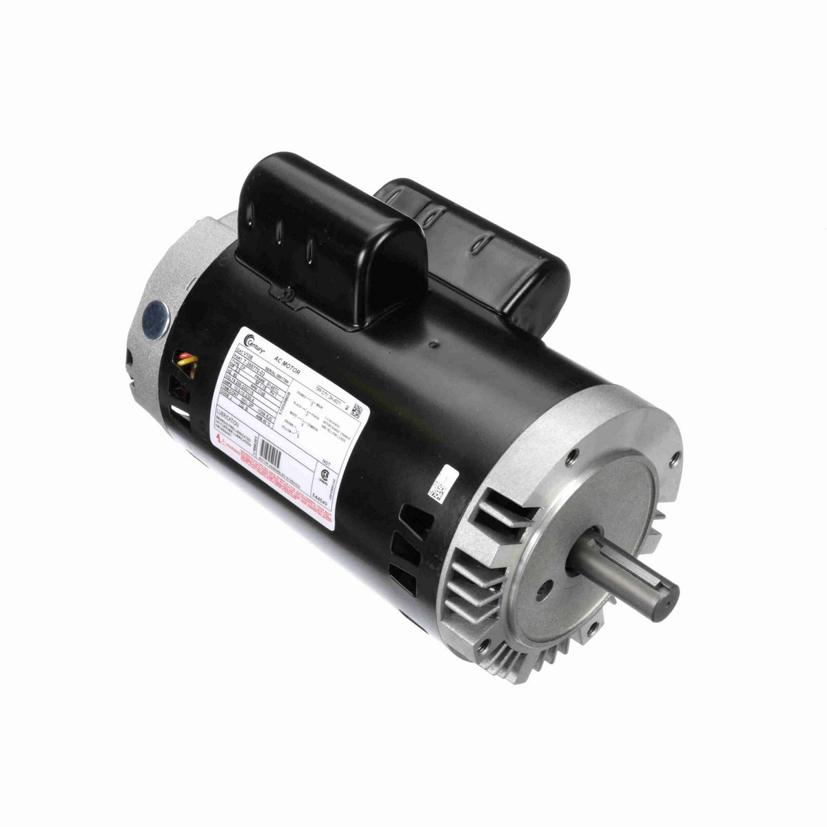 Century General Purpose Motor, 2.0 HP, 1 Ph, 60 Hz, 208-230/115 V, 1800 RPM, R145TC Frame, DP - V108