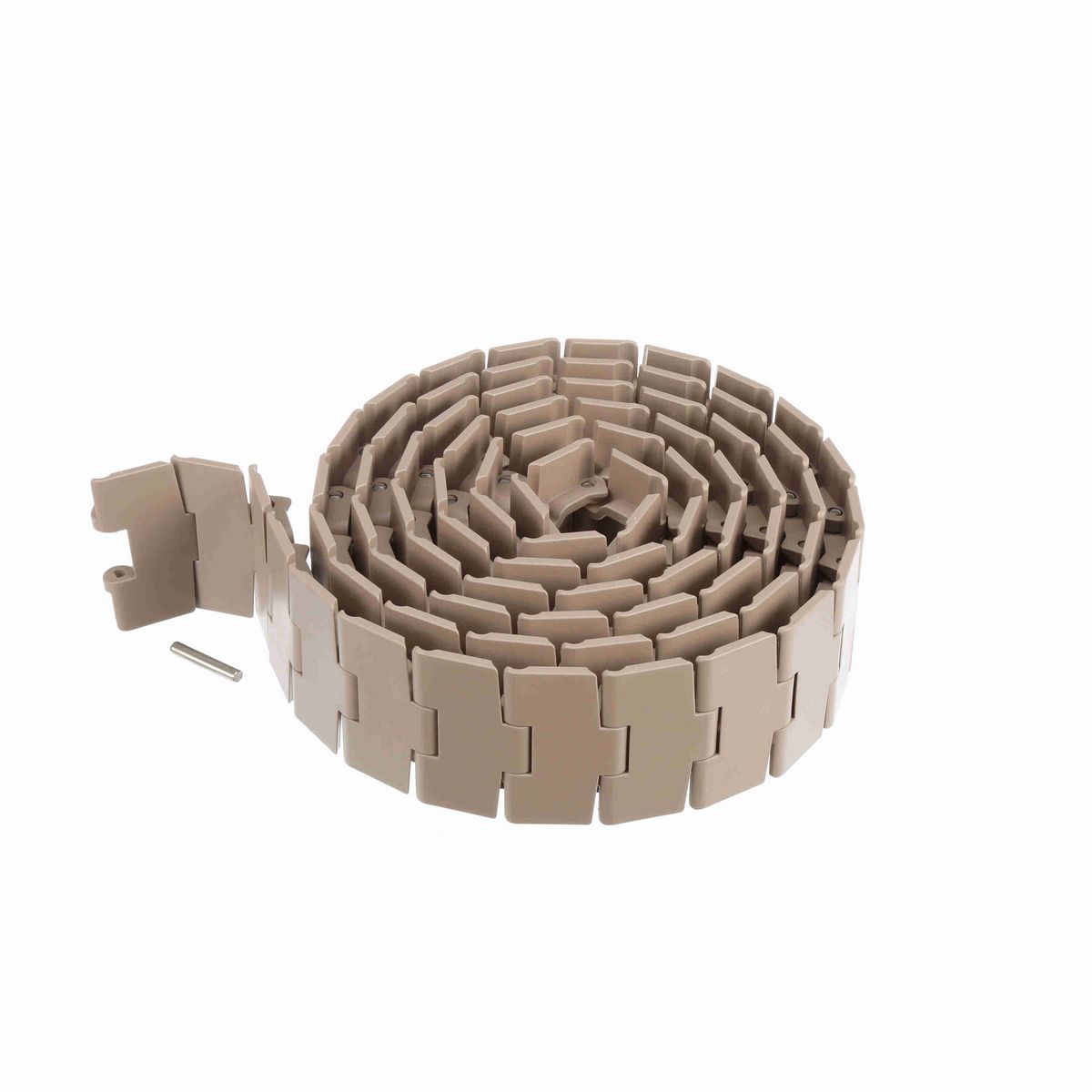 System Plast 879B Side-flexing Solid Top, Material: Tan Low Friction, Width: 3.25in, Pitch: 1.5in - LF879-K325