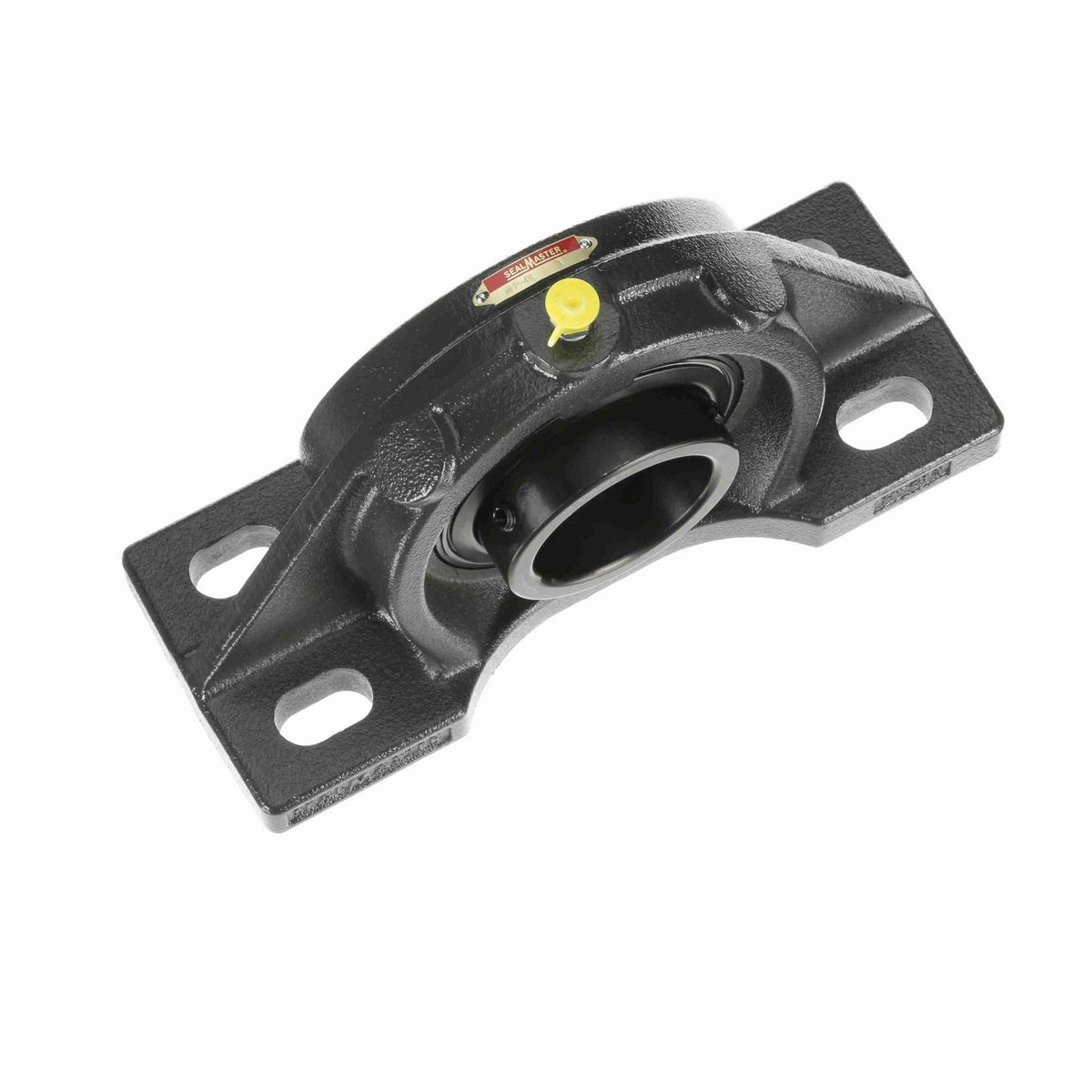 Sealmaster Mounted Cast Iron Four Bolt Pillow Block Ball Bearing - 52100 Bearing Steel, Black Oxided - Setscrew Lock - MFP-48