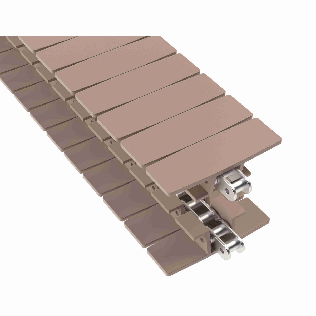 Rexnord 1873TAB Side-flexing Solid Top, Material: Tan Low Friction, Width: 4.5in, Pitch: 1.5in - LF1873K4-1/2