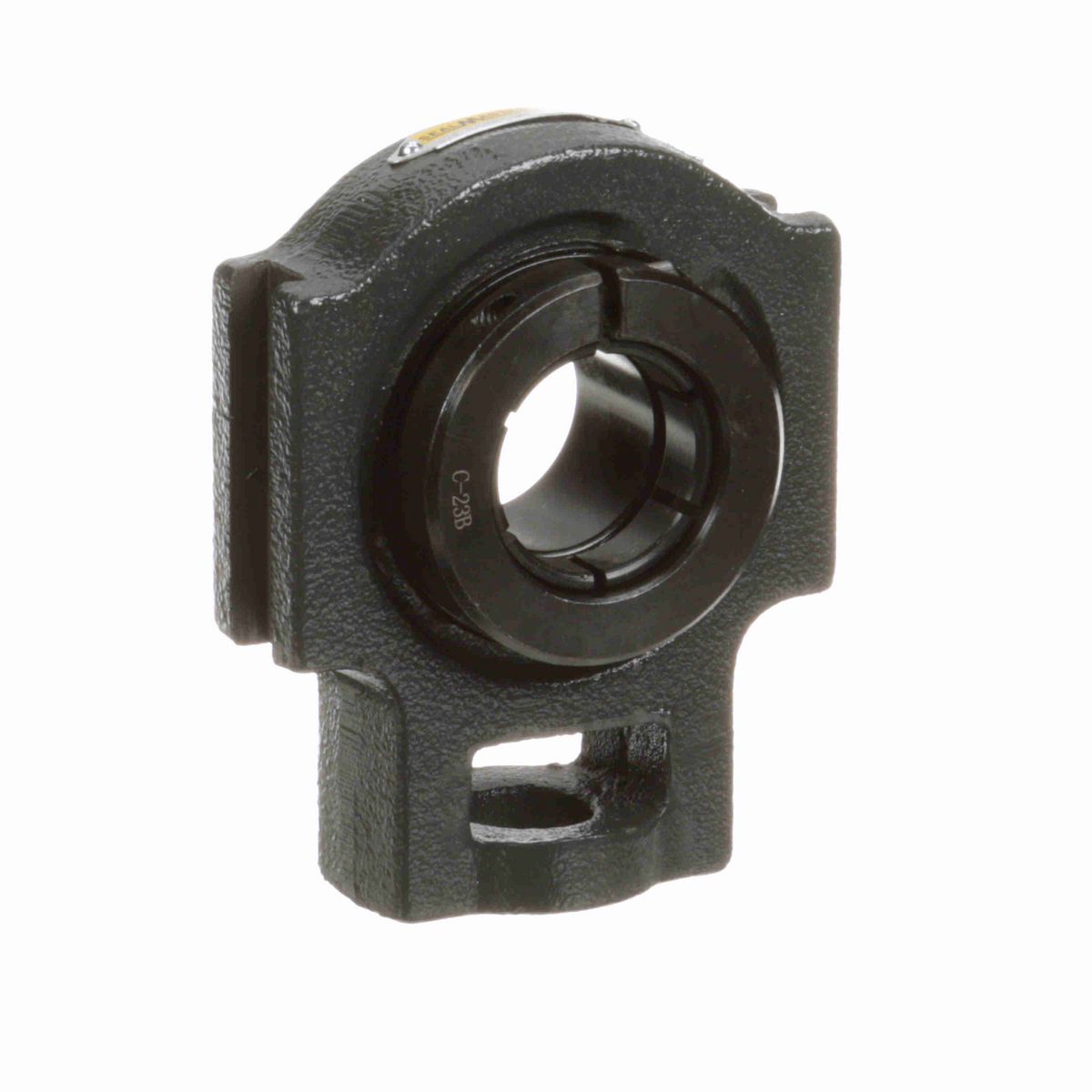 Sealmaster Mounted Cast Iron Wide Slot Take Up Ball Bearing - 52100 Bearing Steel, Black Oxided - Concentric Lock - Reduced Maintenance - Lubed for Life - ST-23T RM