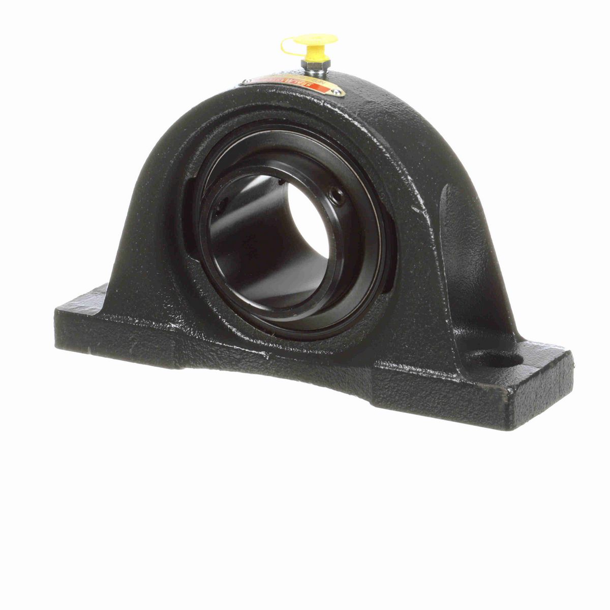 Sealmaster Mounted Cast Iron Two Bolt Pillow Block Ball Bearing - 52100 Bearing Steel, Black Oxided - Double Setscrew Lock - NPD-35