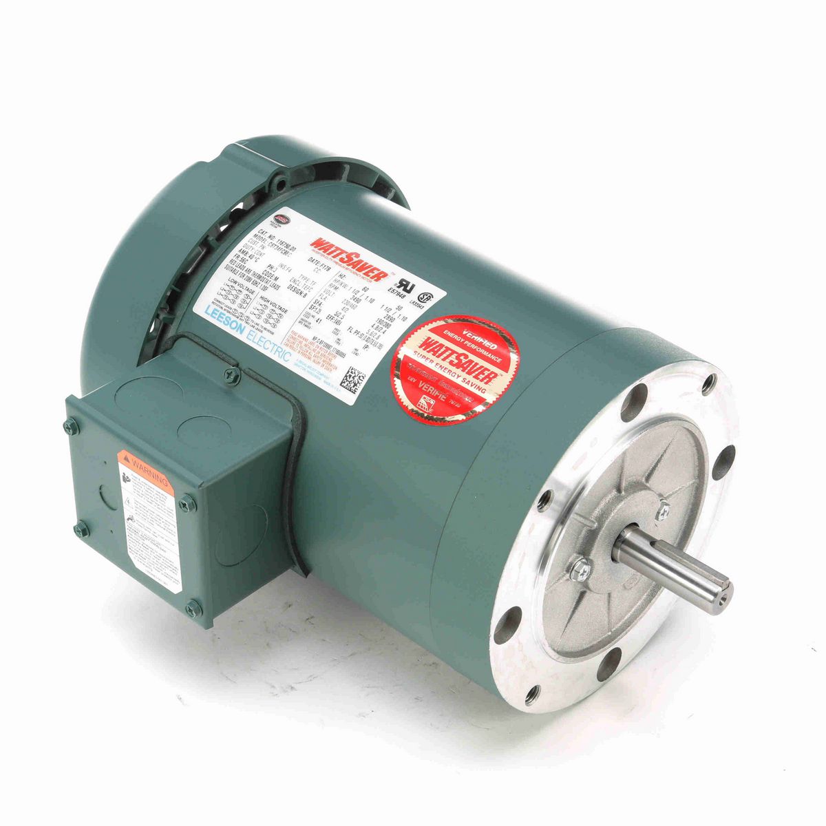 LEESON General Purpose Motor, 1.50 & 1.50 HP, 3 Ph, 60 & 50 Hz, 230/460 & 190/380 V, 3600 & 3000 RPM, 56C Frame, TEFC - 116750.00