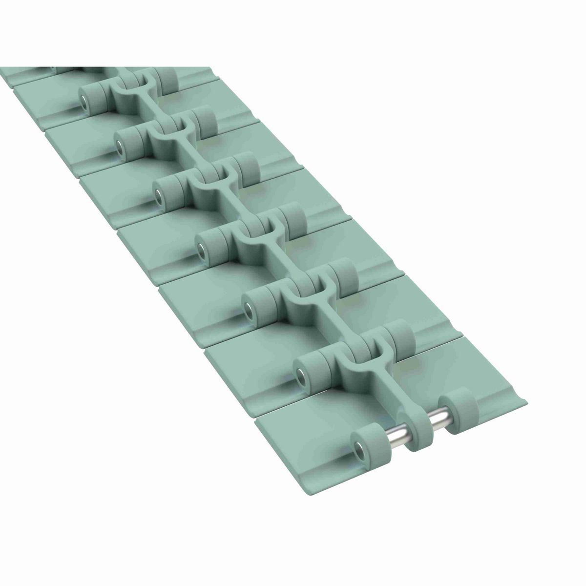 Rexnord 820 Straight Running Solid Top, Material: Heat Stabilized (Green), Width: 3.25in, Pitch: 1.5in - 81426851