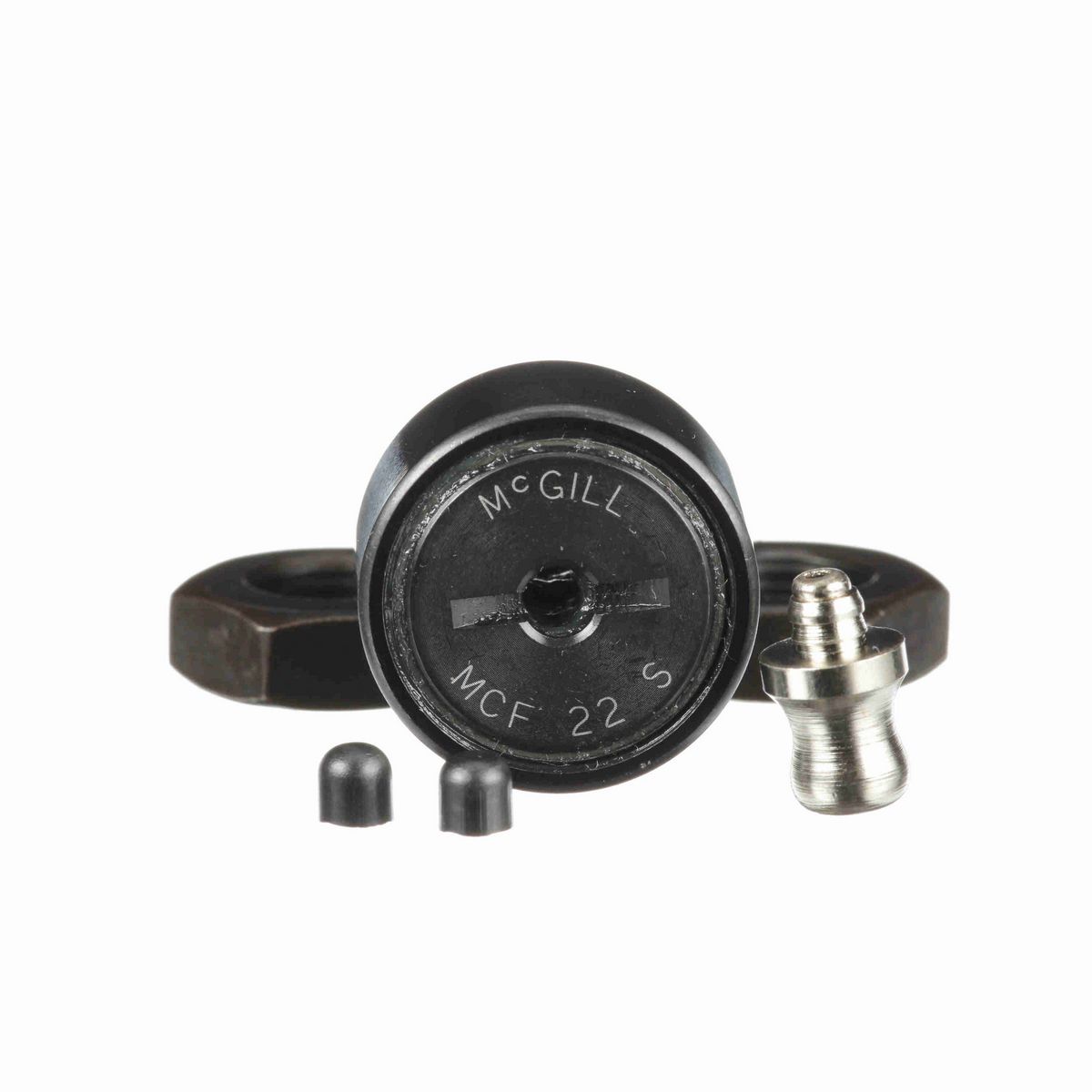 Опорный ролик с цапфой McGill CAMROL MCF 22 S, бочкообразный, с уплотнением, со шлицем под отвёртку, метрический