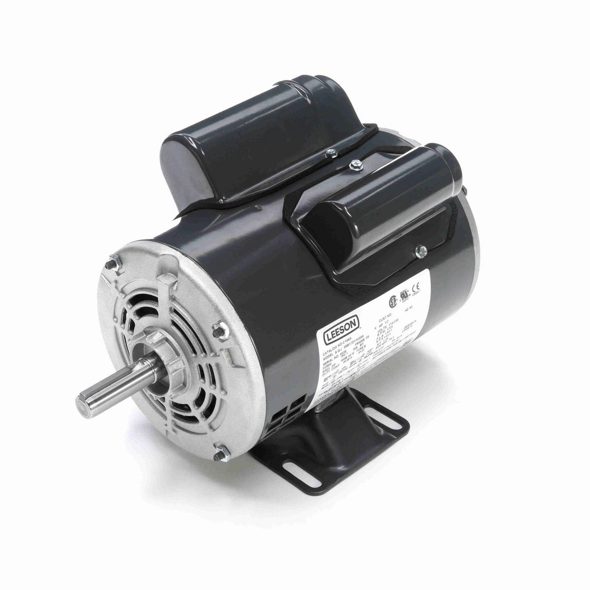 LEESON General Purpose Motor, 0.50 HP, 1 Ph, 60 Hz, 115/230 V, 1800 RPM, 56 Frame, DP - C168A