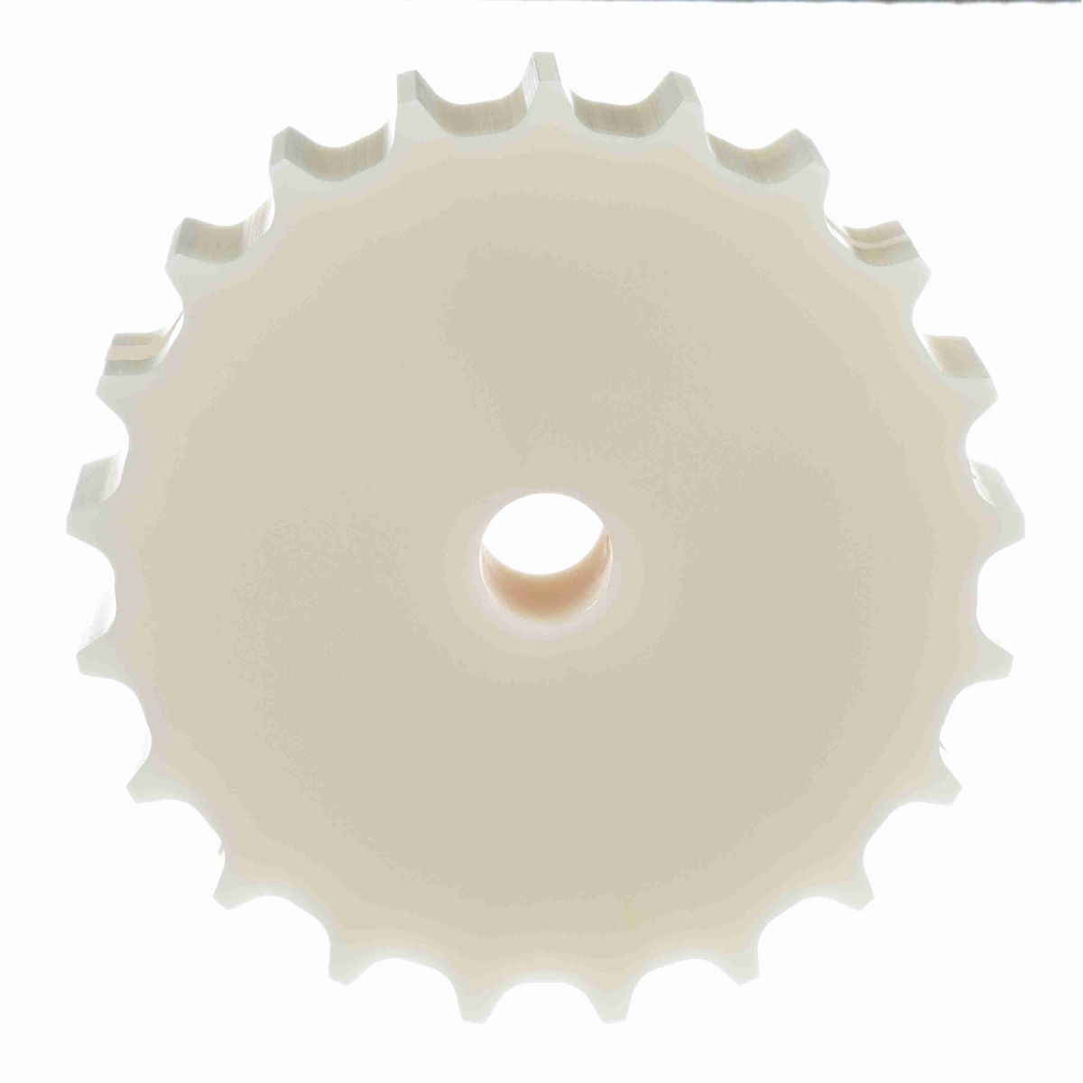 System Plast 815 Series Split Machined Sprocket with 21 Teeth, a 1in Round Shaft-Ready Bore and Setscrew - 815-21R1-DMS-SS