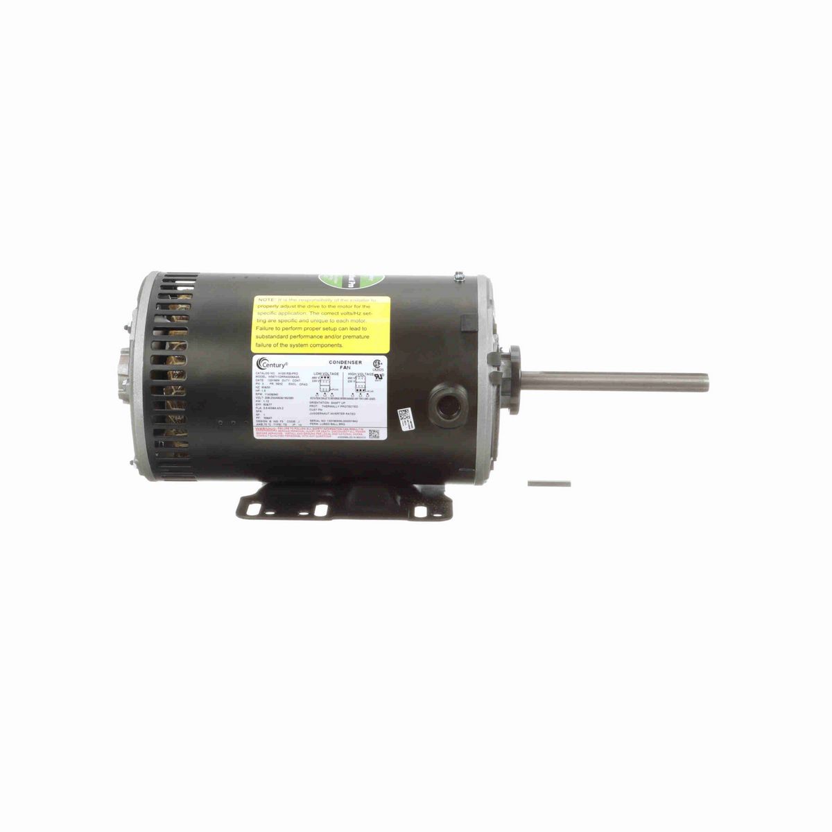 Century JuggerNaut® Pro Condenser Fan Motor, 1.5 HP, 3 Ph, 60/50 Hz, 230/460&190/380 V, 56HZ Frame, OPAO - H1051RB-PRO