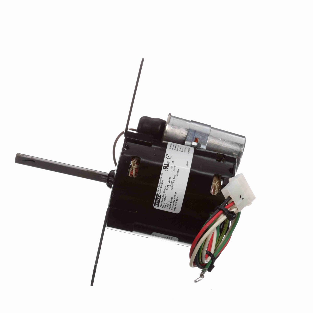 FASCO OEM Replacement Motor, 1/12 HP, 1 Ph, 60 Hz, 115 V, 1550/1300 RPM, 2 Speed, 3.3" Diameter, OAO - D0746