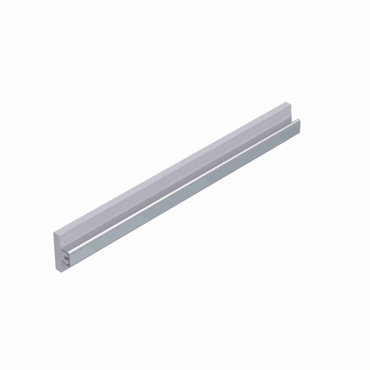System Plast Tee Guide Rail: 1.6"W X 0.83"H X 120"L Grey Nolu-S - VG-SST-1.60-NS-10