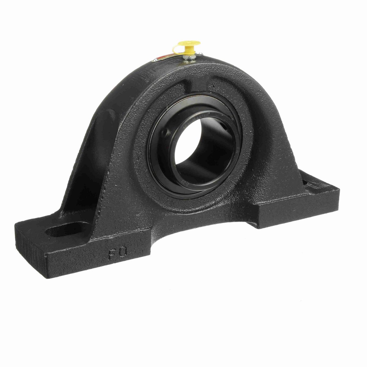 Sealmaster Mounted Cast Iron Two Bolt Pillow Block Ball Bearing - 52100 Bearing Steel, Black Oxided - Setscrew Lock - SP-35
