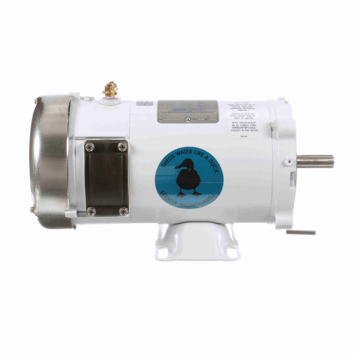 LEESON Washdown Motor, 0.75 HP, 12 V, 1800 RPM, S56C Frame, TEFC - 109300.00