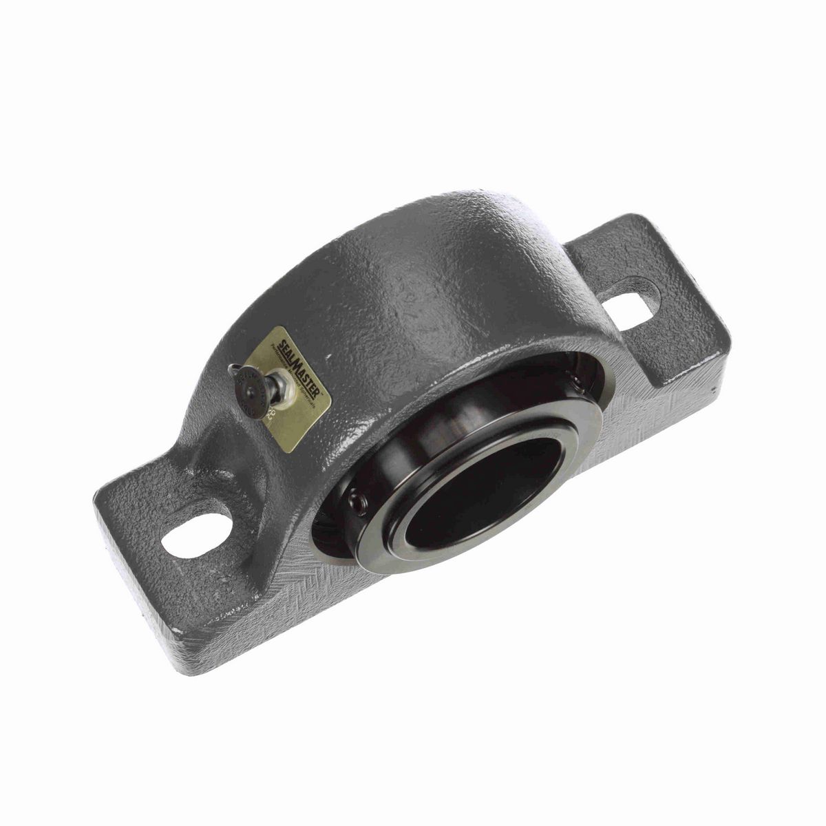 Sealmaster Mounted Cast Iron Two Bolt Pillow Block Spherical Roller - 52100 Bearing Steel, Black Oxided - Collar Mount Lock - USRB5000-208