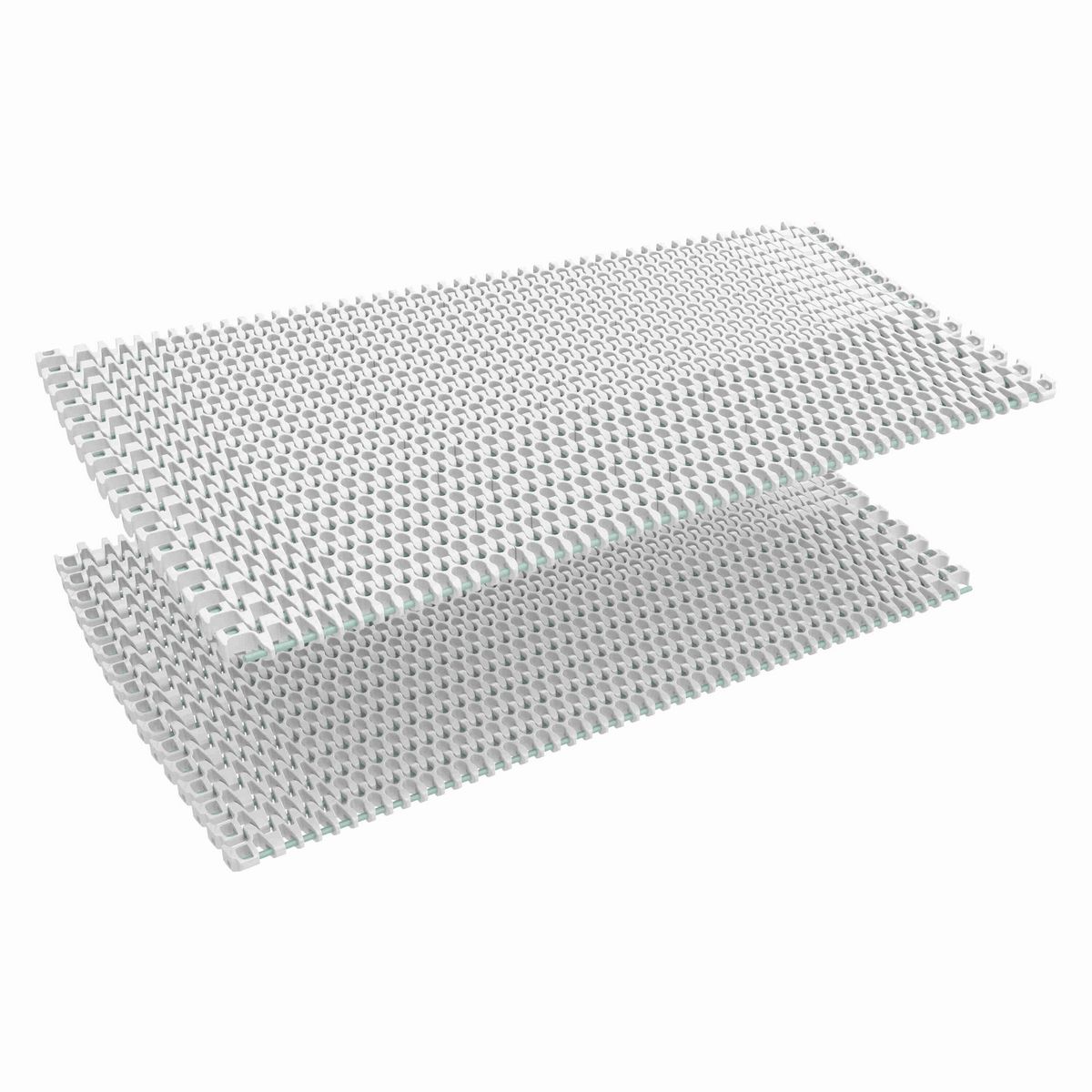 Rexnord 1675 Side-flexing Flush Grid Tight Radius, Material: White High Temperature, Width: 36in, Pitch: 1in - 10834417