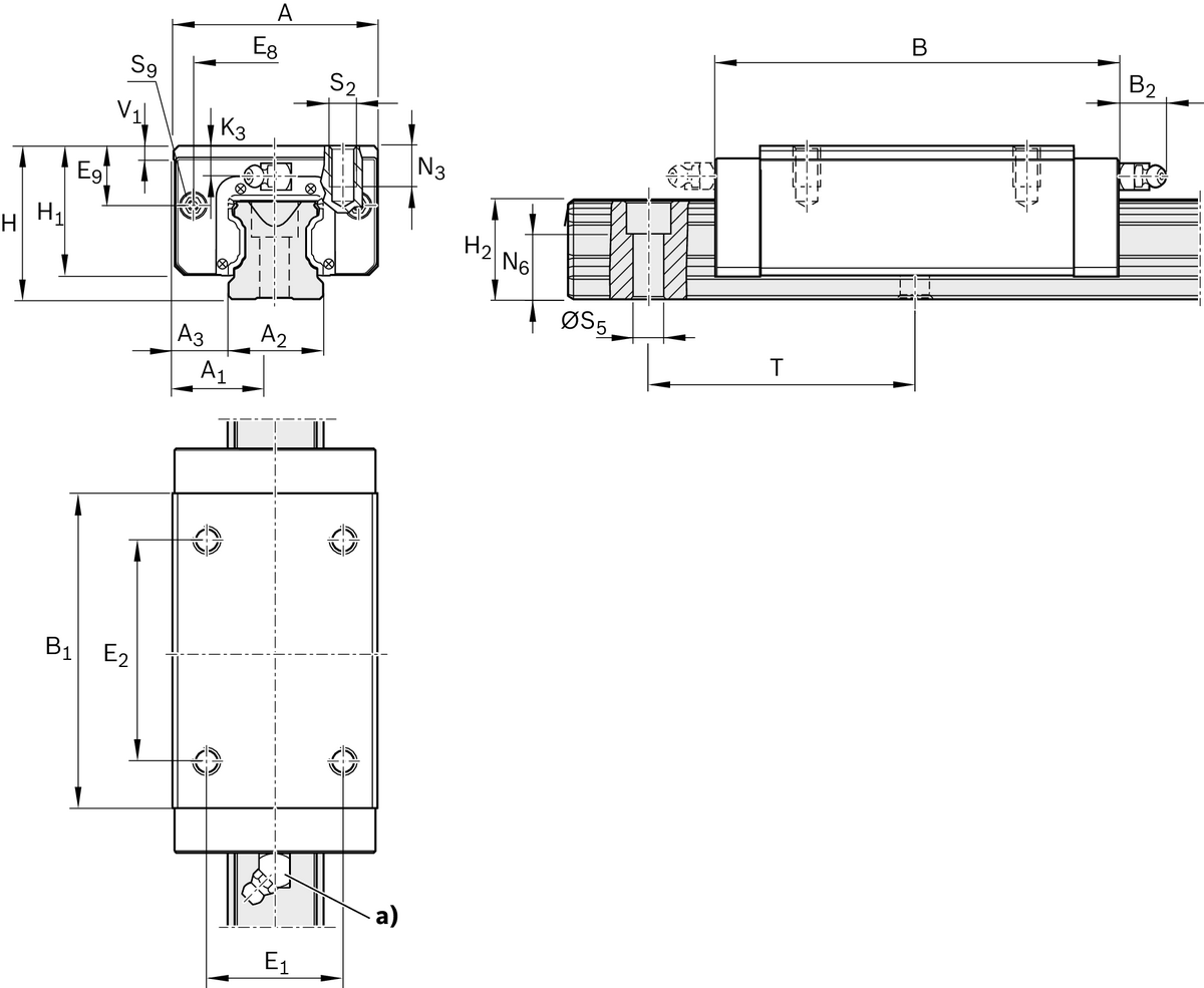 Шариковая каретка устойчивая к коррозии с покрытием Resist CR Bosch Rexroth KWC-055-SLH-C0-H-2 [R162459360]