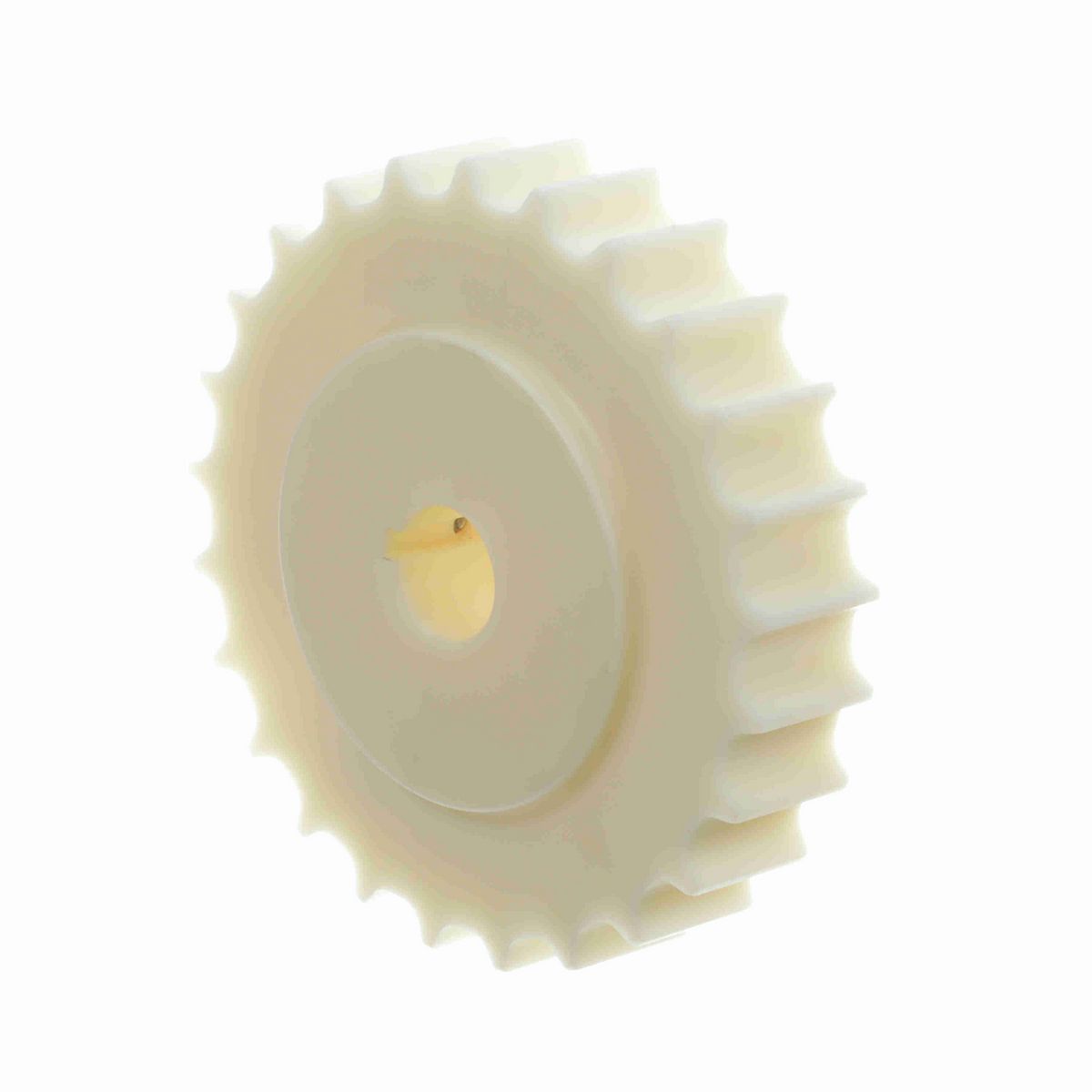 System Plast 881 Series Split Machined Sprocket with 25 Teeth, a 1in Round Shaft-Ready Bore and Setscrew - 881-25R1-DMS-SS