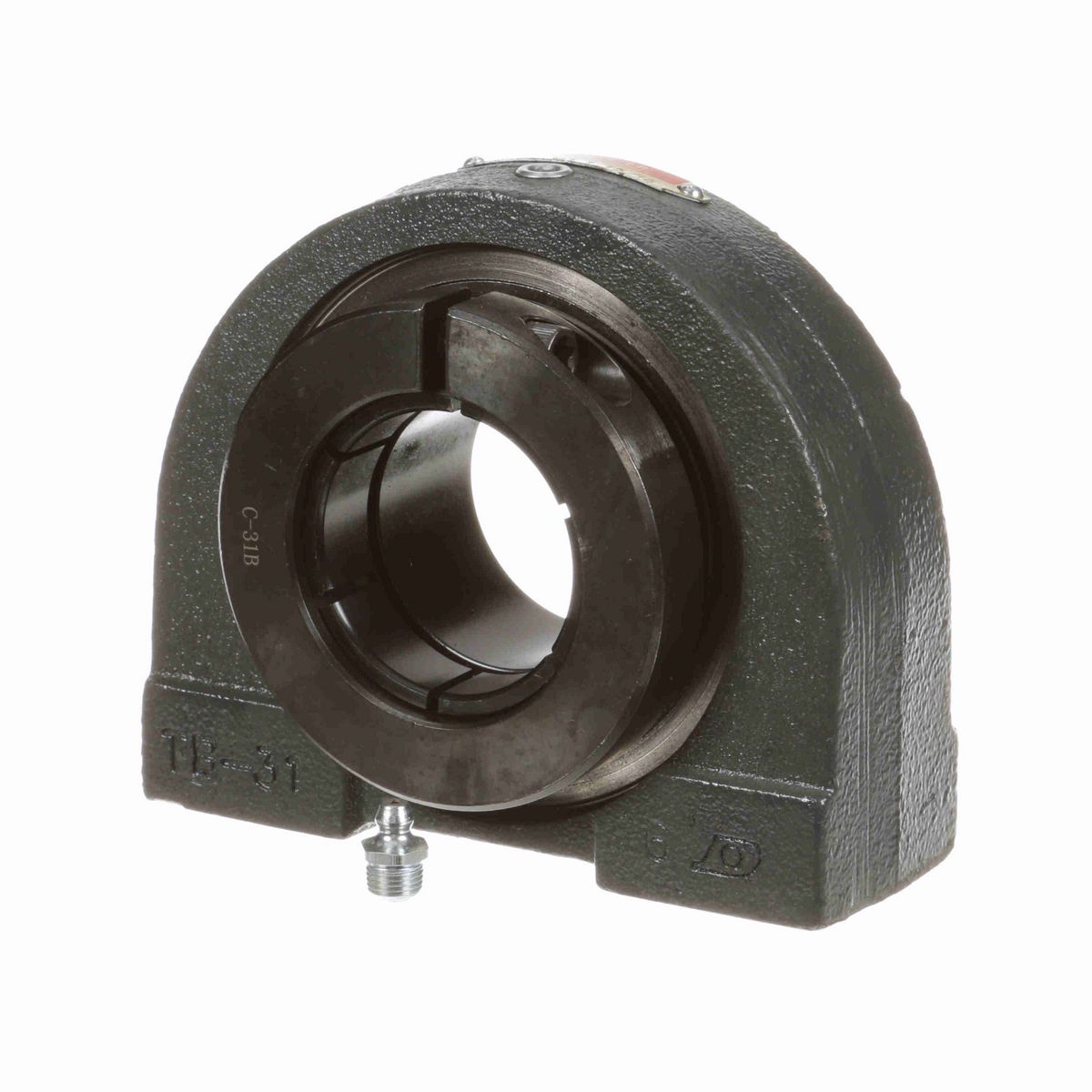 Sealmaster Mounted Cast Iron Tapped Base Pillow Block Ball Bearing - 52100 Bearing Steel, Black Oxided - Concentric Lock - TBMH-31T
